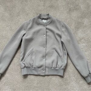 Aritzia Wilfred Women’s Gray Bomber Jacket